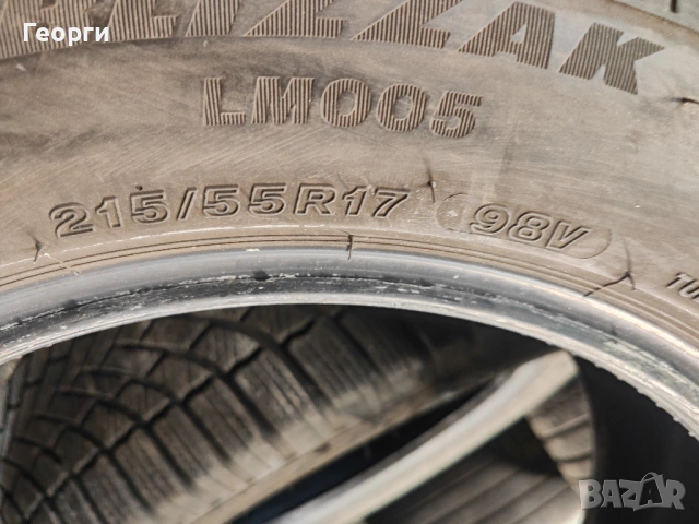2бр.зимни гуми 215/55/17 Bridgestone, снимка 5 - Гуми и джанти - 53912316