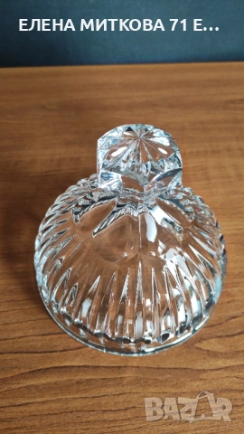 Масивна кристална бонбониера с капак, снимка 11 - Други - 53634013