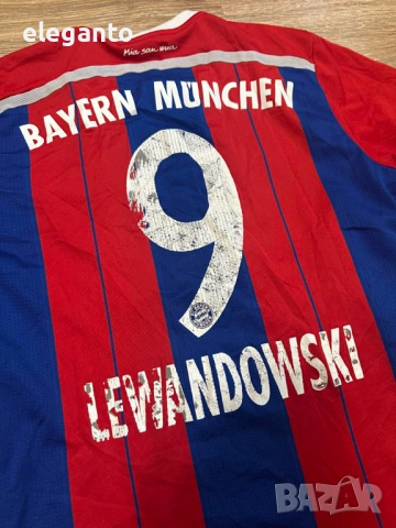 Оригинална тениска FC Bayern Munich Adidas 2014 LEWANDOWSKI #9  Домакинска , М размер , снимка 7 - Спортни дрехи, екипи - 54219651