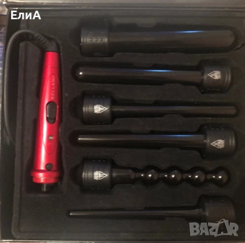 Професионална Турмалинова Маша За Коса Bellami 6-in-1 , снимка 4 - Маши за коса - 51227470