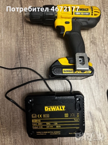 Продавам акумулаторен винтоверт DeWALT DCD776