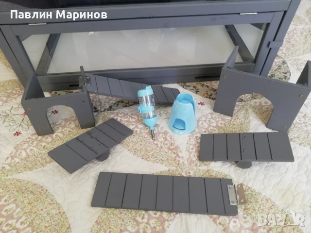 Клетка Кафез Къща Дом PawHut за Хамстери Джербили Мишки Малки Животни Гризачи Домашни Любимци 3 Нива, снимка 12 - Хамстери - 53841413