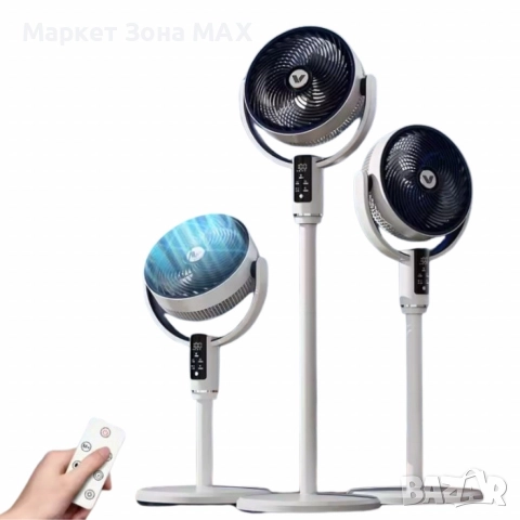 Безшумен и мощен вентилатор с дистанционно управление — 4 височини за всяко пространство, снимка 6 - Вентилатори - 52934142