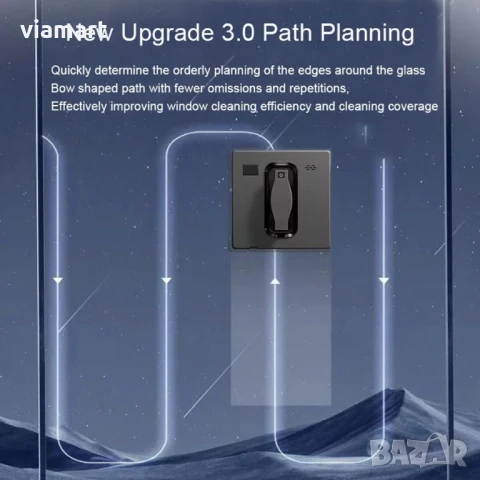 Робот за почистване на прозорци Puruikai HCR-21B, 3200 Pa, Смарт управление, автоматично пръскане, снимка 3 - Прахосмукачки - 50527087