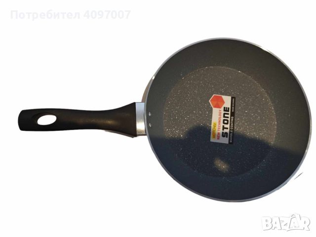 Тиган с  незалепващо мраморно покритие, различни размери, снимка 2 - Съдове за готвене - 45535877
