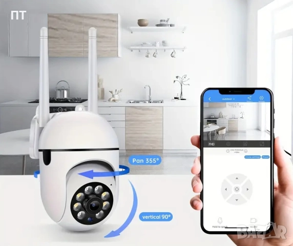 Интелигентна Wi-Fi HD камера с подарък 32GB SD карта, снимка 3 - Камери - 51475229