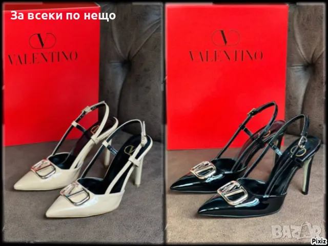 Дамски обувки на ток Valentino - 2 налични цвята Код Lux15, снимка 1 - Дамски обувки на ток - 46972863