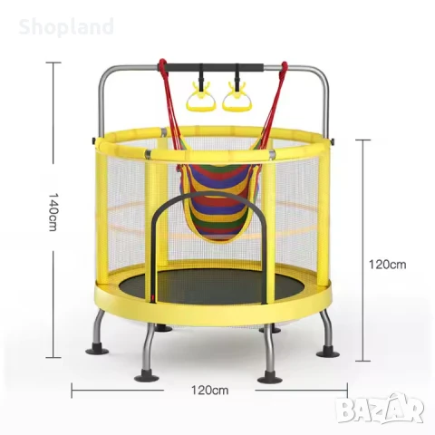 Детски батут с предпазна мрежа и аксесоари, снимка 3 - Други - 50621289