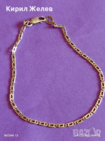 Сребърна гривна плетка ФИГАРО нежна елегантна майсторска изработка 14458, снимка 7 - Гривни - 52844880