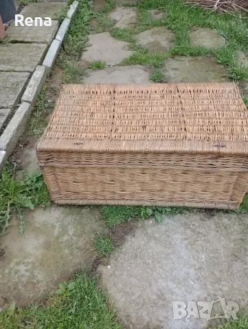 Антики  Плетен куфар от миналия век/уникат/, снимка 3 - Антикварни и старинни предмети - 49993951