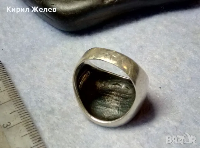 РОЗЕТАТА от ПЛИСКА със ЗНАКА на РОДА ДУЛО Авторски СРЕБЪРЕН ПРЪСТЕН СРЕБРО 925 АРТ ИЗРАБОТКА 13665, снимка 10 - Пръстени - 49917815
