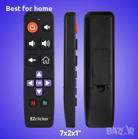 Roku Резервно дистанционно за телевизор – Съвместимо САМО с Roku TV, Големи бутони, Лесно за употреб, снимка 3 - Дистанционни - 53165630