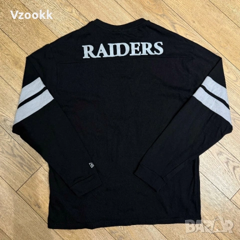 Мъжка блуза New Era x Raiders | M размер, снимка 3 - Блузи - 53240401