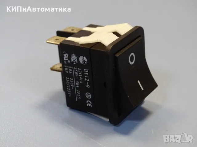 ключ клавишен KEDU Electric HY12-9 push button switch 4-pins 125/250V, снимка 1 - Резервни части за машини - 49192121