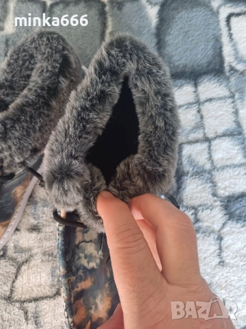 Ново!-Дамски боти с пух., снимка 4 - Дамски боти - 52879152