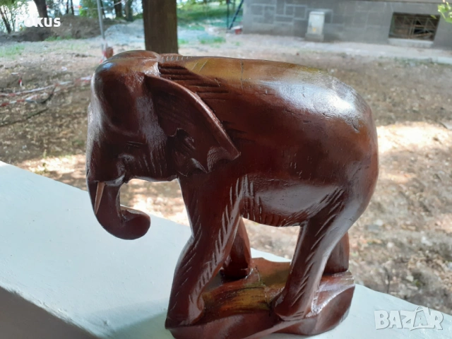 ДЪРВЕН СЛОН СЛОНЧЕ, снимка 5 - Антикварни и старинни предмети - 53519513