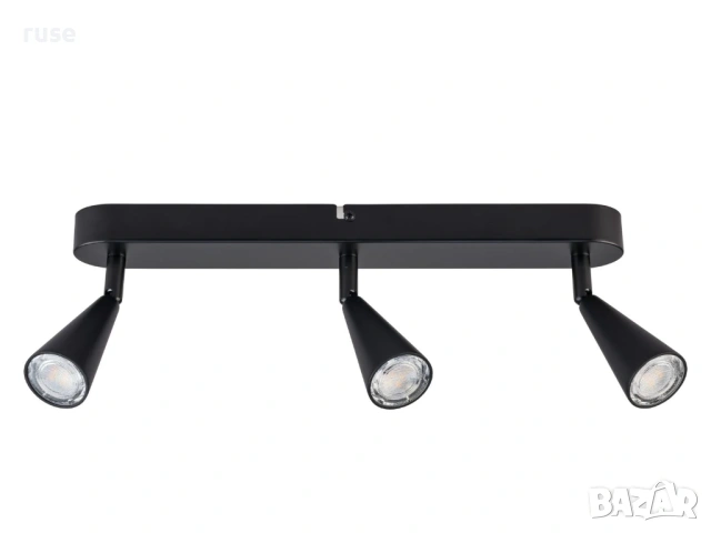 НОВИ! LED спот лампа плафон за таван тройка черен мат, снимка 5 - Лампи за таван - 53569370