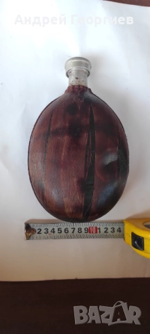 Манерка - алуминиева с дървен обков, снимка 3 - Нумизматика и бонистика - 51764435