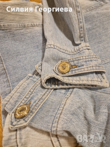 дамско дънково яке на версаче