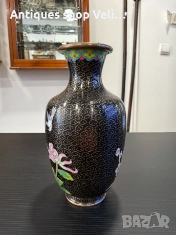 Китайска ваза клоазон №8006 , снимка 3 - Антикварни и старинни предмети - 53928016
