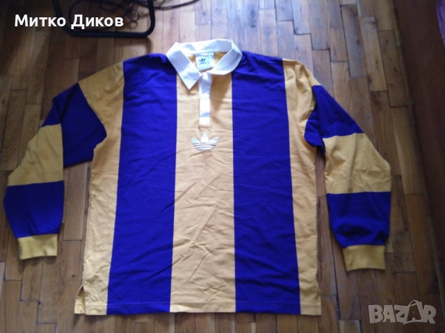 Адидас горно размер ХХЛ оранжево виолетово дълъг ръкав отличен, снимка 2 - Спортни дрехи, екипи - 51552800