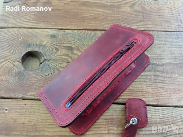 Ръчно изработен дамски кожен портфейл , снимка 6 - Портфейли, портмонета - 51910776