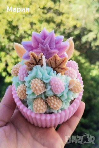 Коледни торти и мъфини свещи , снимка 9 - Декорация за дома - 52248494