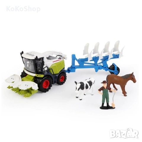 Детски трактор с плуг със звук и светлини, снимка 2 - Коли, камиони, мотори, писти - 53054756