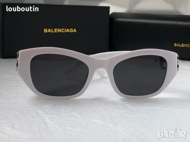 Balenciaga дамски слънчеви очила котка котешки очи черни бели зелени , снимка 10 - Слънчеви и диоптрични очила - 46959513