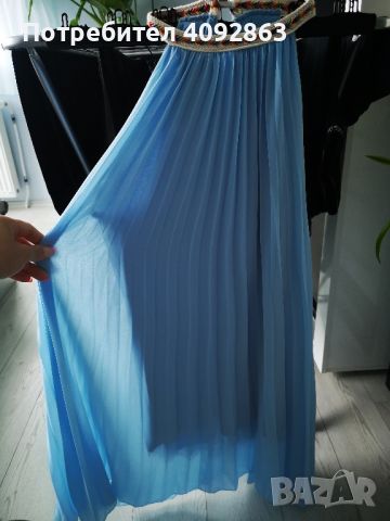лятна къса, прохладна рокля. може да се ползва като туника за бременни. роклята отговаря на s-m, снимка 1 - Рокли - 45666732
