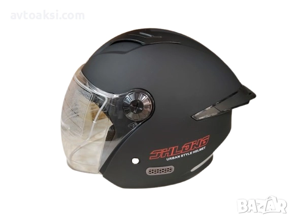 Каска за Мотор/Скутер/АТВ Черна Мат/Лак, снимка 2 - Аксесоари и консумативи - 52131996