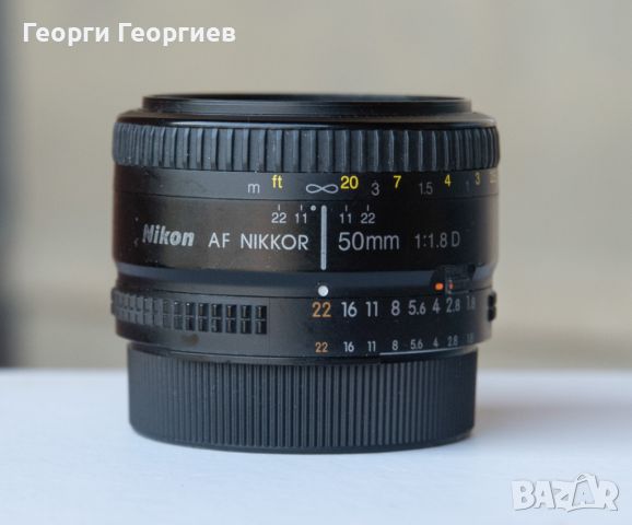 Продавам Nikon AF Nikkor 50mm f/1.8 D, снимка 2 - Обективи и филтри - 46432018