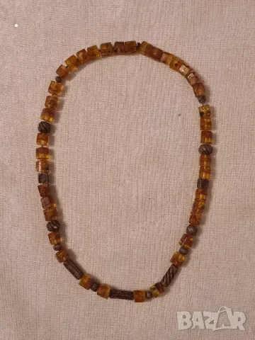 КЕХЛИБАР КОЛИЕ С ИСТИНСКИ БАЛТИЙСКИ, снимка 2 - Бижутерийни комплекти - 49156043