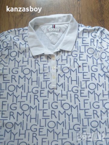 Tommy Hilfiger Polohemd Essential Print - страхотна дамска тениска ХЛ КАТО НОВА, снимка 4 - Тениски - 46717469