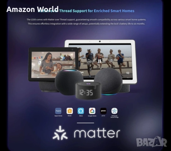 ‼️Смарт ключалка и клавиатура AQARA U200 Kit - МОСТАРЕН‼️, снимка 4 - Други стоки за дома - 53755734