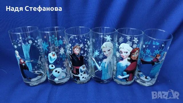 Стъклени чаши, замръзналото кралство FROZEN , снимка 3 - Колекции - 47326757