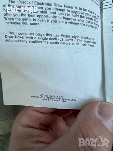 Продавам ретро електронна игра (покер), снимка 3 - Други инструменти - 52868347
