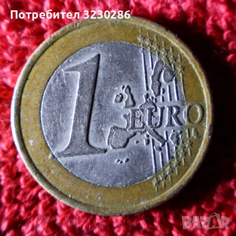 Рядка колекционерска монета 1 евро 2001 г. Дърво на живота и надпис "LIBERTÉ ÉGALITÉ FRATERNITÉ", снимка 2 - Нумизматика и бонистика - 54035111