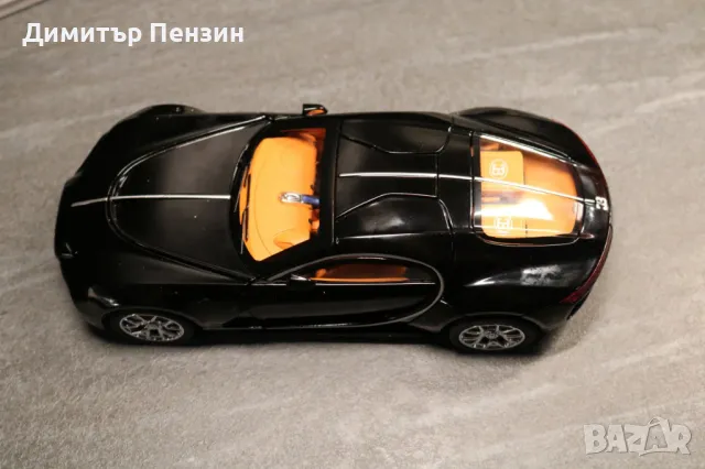 Метална кола  Bugatti, черна, снимка 3 - Коли, камиони, мотори, писти - 47710005