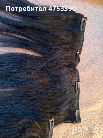 Екстеншъни естествена коса на треси, снимка 3 - Аксесоари за коса - 53687743