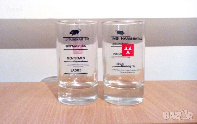 Уникални чаши за малки алкохолни напитки с отбелязано количество за дами, господа, капитани и 🐖, снимка 1 - Чаши - 45657045