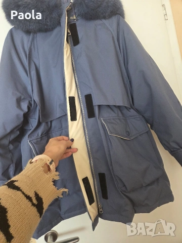 Зимно яке естествен пух/естествен косъм, снимка 3 - Якета - 53076030