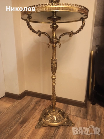 Месингова стояща лампа, снимка 6 - Антикварни и старинни предмети - 53242563