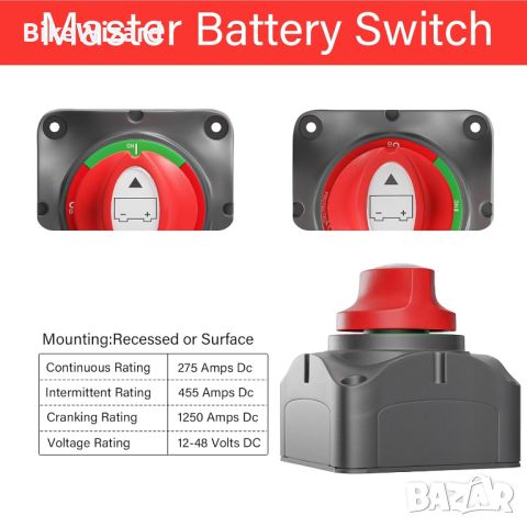 Главен превключвател за изключване на батерията 12V/24V НОВ, снимка 3 - Части - 46613423