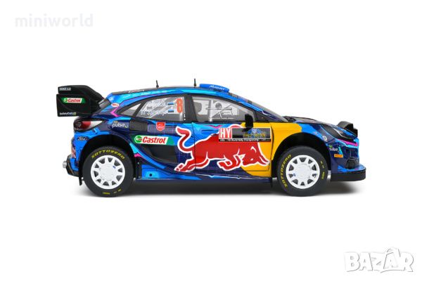 Ford Puma WRC Rally1 Hybrid n8 Rallye Schweden 2023 Otto Tänak - мащаб 1:18 на Solido нов в кутия, снимка 5 - Колекции - 46322274