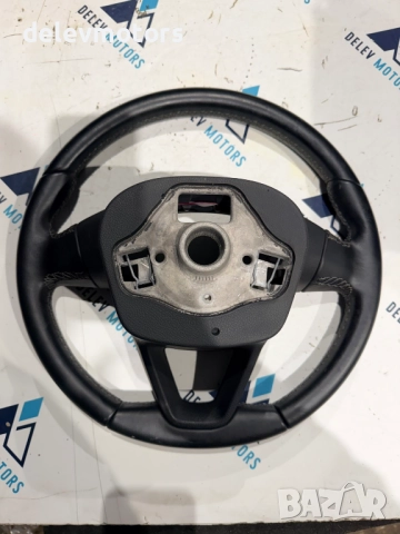 5F0419091AH трилъчев кожен мултифункционален волан от Seat Leon ST FR, 1.8 TSI 180 кс., снимка 4 - Части - 52503491
