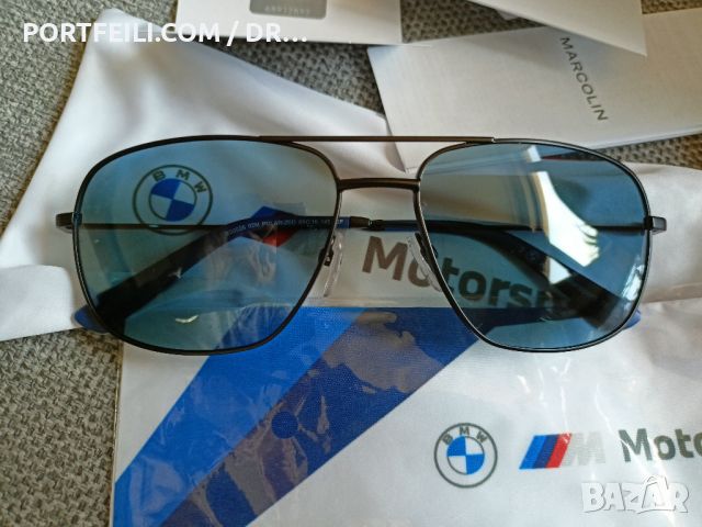 НОВИ мъжки слънчеви очила BMW Motorsport, черна рамка, авиатор, поляризация ОРИГИНАЛЕН ПРОДУКТ, снимка 3 - Слънчеви и диоптрични очила - 45463112