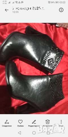 Маркови боти ботуши обувки естествени материи като велур и кожа 