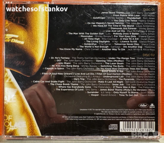 Best of Bond.... James Bond Two Discs w/ 50 Tracks by Capitol Records, снимка 4 - CD дискове - 50670965