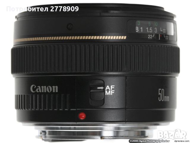 ! Canon EF 50mm F1.4 USM (супер светлосилен универсален)+сеник !, снимка 6 - Обективи и филтри - 45170285
